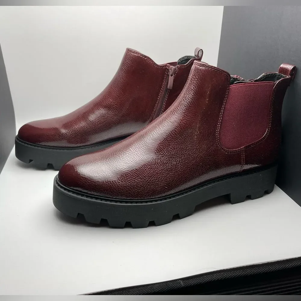 VGUC - Franco Sarto Women's Balinbooty Ankle Boot, Sz 11, Burgundy - Picture 5 of 9